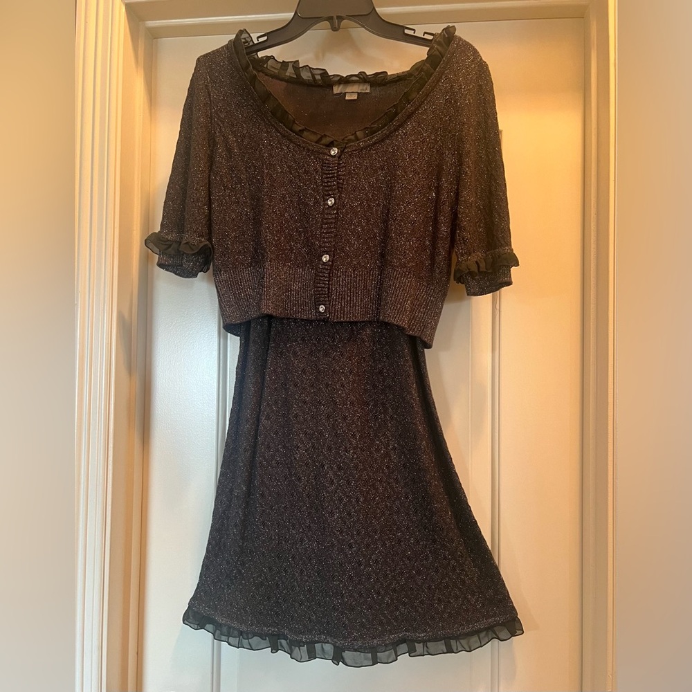 Black, Silver Cocktail Dress
